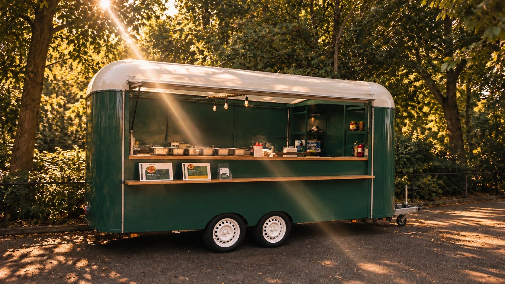 Der echte chaihut Foodtrailer im Einsatz